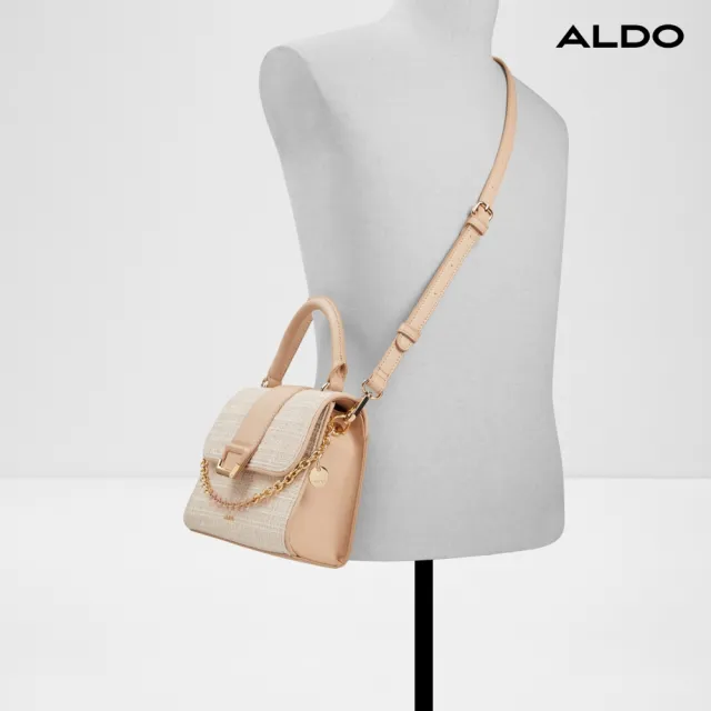 【ALDO】MALLILA-獨特梯形設計斜跨手提包(淺粉紅色)