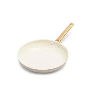 【GreenPan】鑽石陶瓷塗層不沾平煎鍋 PADOVA 24cm 奶茶棕(不含蓋/不挑爐具/不沾鍋/陶瓷/洗碗機適用)