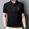 【Billgo】馬術刺繡短袖POLO衫｜透氣棉質男款上衣 比爾購服飾 L-4XL 四色(質感、親膚、百搭)