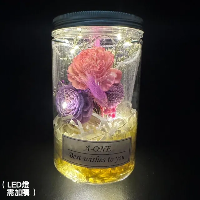 【A-ONE 匯旺】仿真小花罐 通草玫瑰花 永生花束 粉紫不凋花束 太陽索拉花 浮游花束瓶