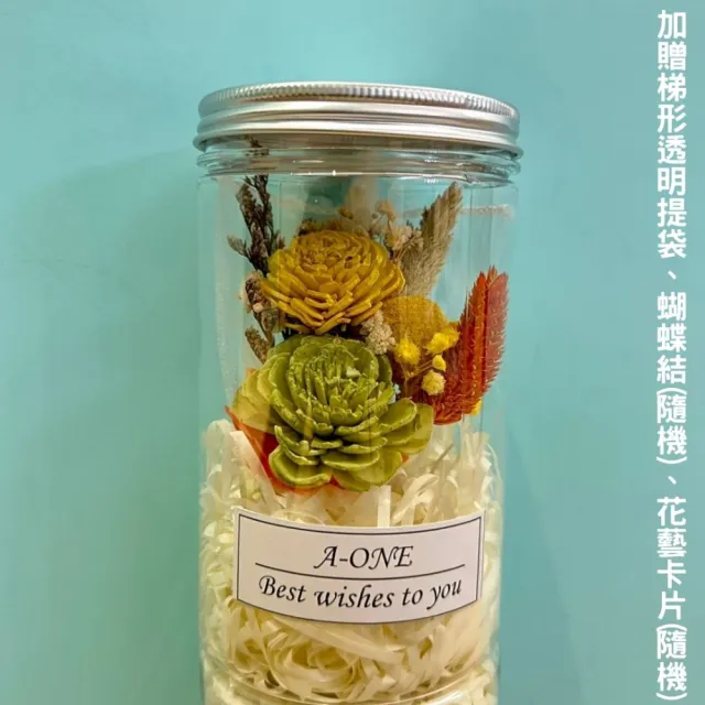 【A-ONE 匯旺】永生索拉花罐 通草花 小花罐 乾燥花束 情人節 生日畢業乾燥花瓶