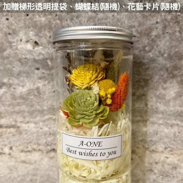 【A-ONE 匯旺】永生索拉花罐 通草花 小花罐 乾燥花束 情人節 生日畢業乾燥花瓶