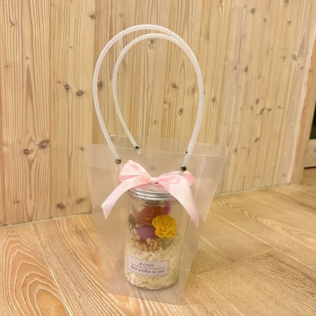 【A-ONE 匯旺】畢業玫瑰小花罐 索拉花乾燥花 紫永生球花 滿天星 乾燥花束 不凋花瓶