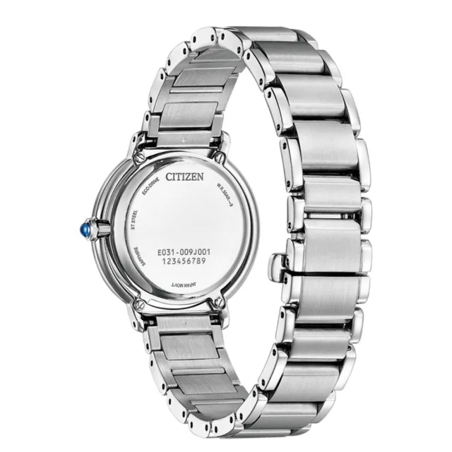 【CITIZEN 星辰】L系列 白蝶貝光動能女錶-銀31.2mm(EM1100-84D)