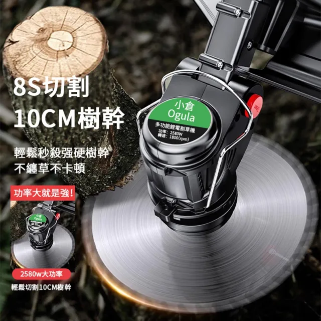 【Ogula 小倉】割草機 除草機 電動打草機BSMI：R3E558（20000M十節兩電）(輕量設計/超大功率/安全防撞)