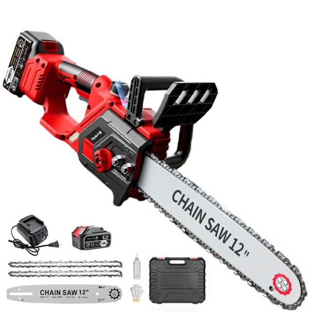 【Ogula 小倉】電鏈鋸 12寸無刷電鏈鋸 鏈鋸機（20000M十節一電）(電量顯示/無刷電機/自動加油)