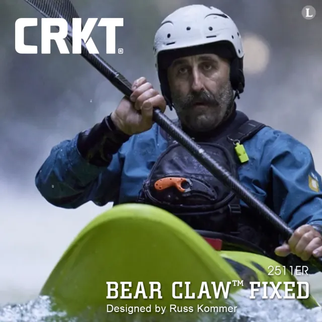 【CRKT】Bear Claw™ Fixed 直刀/橘色刀柄(#2511ER)