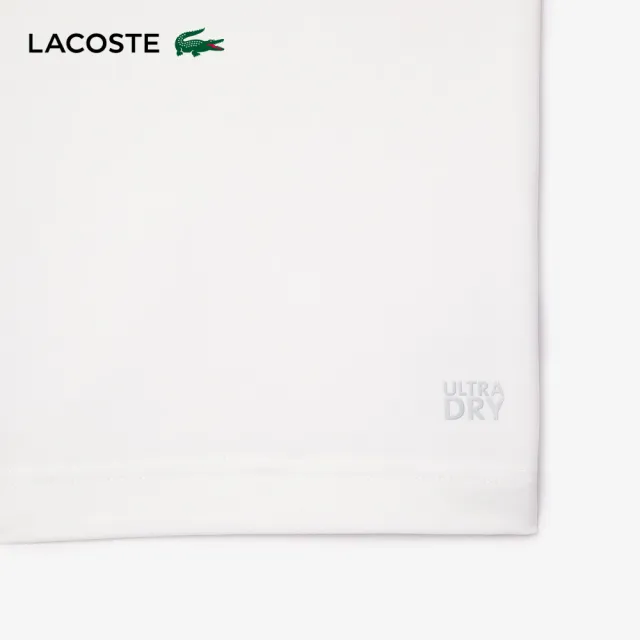 【LACOSTE】男裝-丹尼爾梅德韋傑夫運動網球短袖Polo衫(白色)