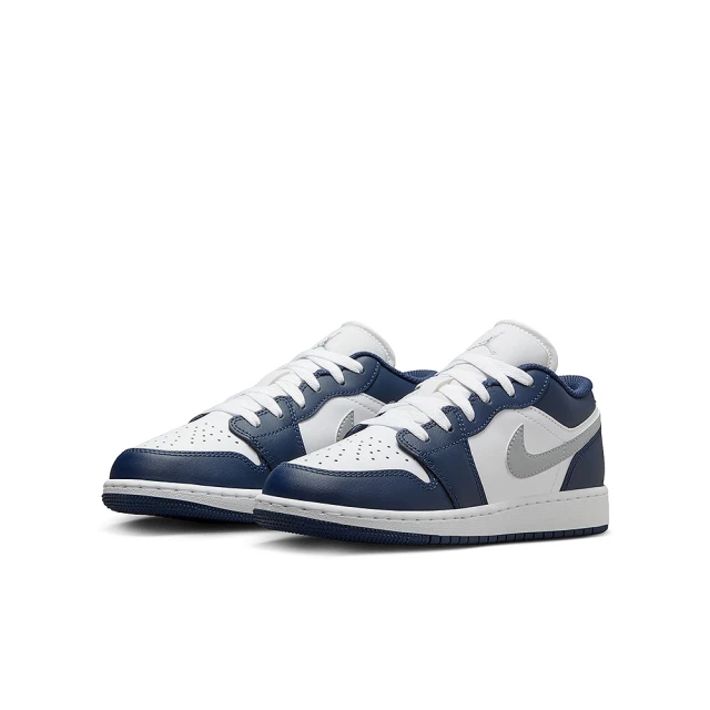 NIKE 耐吉 休閒鞋 女鞋 大童 運動鞋 AJ 喬丹 AIR JORDAN 1 LOW GS 白藍 553560-141