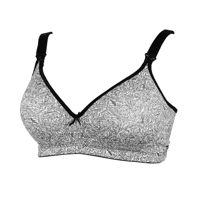【Gennies 奇妮】哺乳內衣 輕透舒適無鋼圈內衣(迷漾黑)