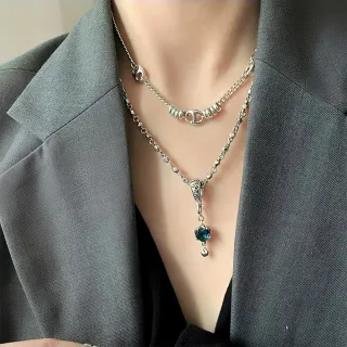 【KT DADA】包包 s925純銀項鍊  女生項鍊 復古項鍊 個性項鍊 歐美項鍊 抗過敏項鍊 不掉色 