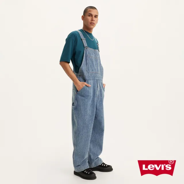 【LEVIS】Skateboarding 男寬鬆OVERALL丹寧牛仔吊帶褲/微彈 熱賣單品 A2092-0005