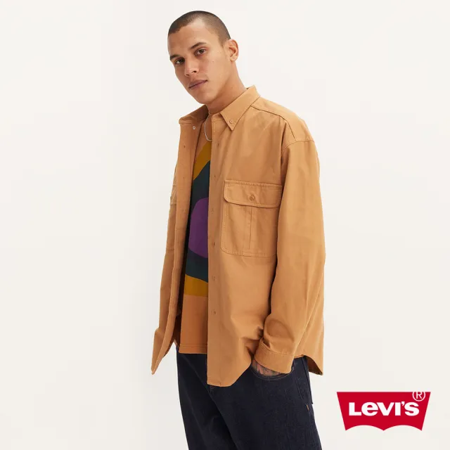 【LEVIS】Skateboarding™ 男款街頭寬鬆版長袖外套式襯衫 上衣 熱賣單品 A0953-0011