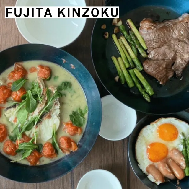 【藤田金屬】GARTEN職人製鐵平底鍋 深煎鍋 24cm 日本製  IH爐可用鍋(不挑爐具 無塗層 平底鍋)