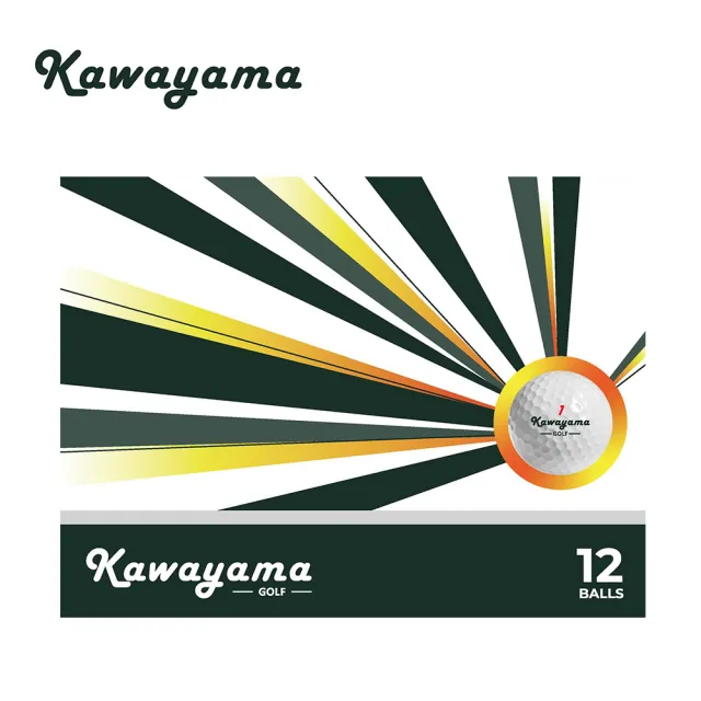 台灣製Kawayama GOLF川山高爾夫球-桿桿好系列-2層球(1打12顆)