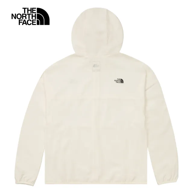 【The North Face 官方旗艦】北面女款白色DWR防潑水外套｜7WCP4HP(抗UV)