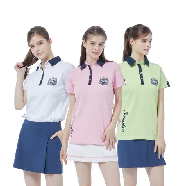 【Snowbee 司諾比】厚磅女款清新氣質女性短袖POLO衫(多色可選 騎馬上衣 高爾夫球衫 球衣 網球 吸濕排汗)