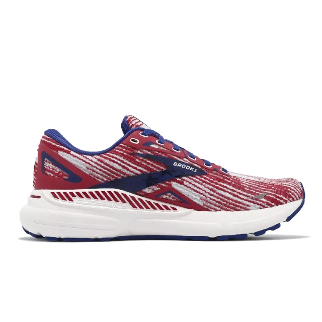 【BROOKS】慢跑鞋 Adrenaline GTS 23 男鞋 紅 白 美國限定 GTS腎上腺素 支撐 運動鞋(1103911D631)