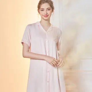 【SiOHER 熹歐禾】單件組 現貨  裙裝春和景明 短袖 襯衫睡裙 睡衣 居家服(居家套裝/女睡衣/性感睡衣)