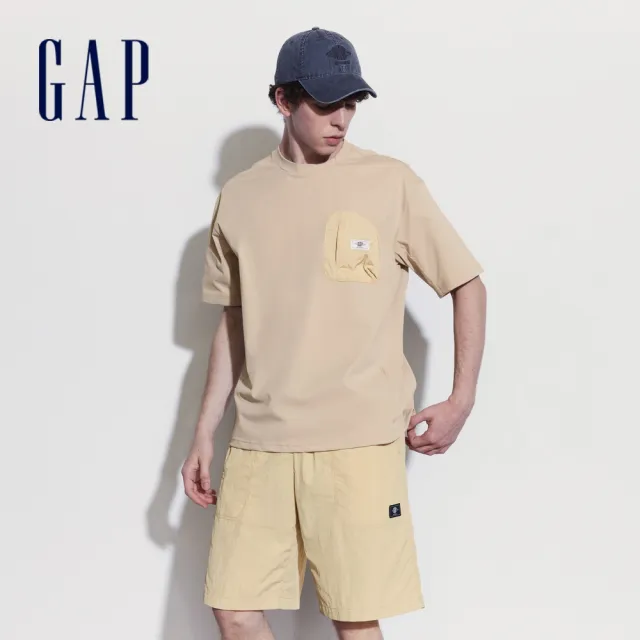 【GAP】男女裝 胸前口袋/花邊短袖T恤-多款任選(463213&463253&537088&541730)