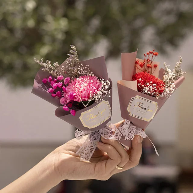 【zozo】3入組 滿天星香皂花小花束(人造花/乾燥花/玫瑰花/康乃馨/送禮/拍攝道具)