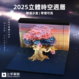 【上手家居】2025立體時空週曆(便條紙/便利貼/紙雕/紙模型/便籤)