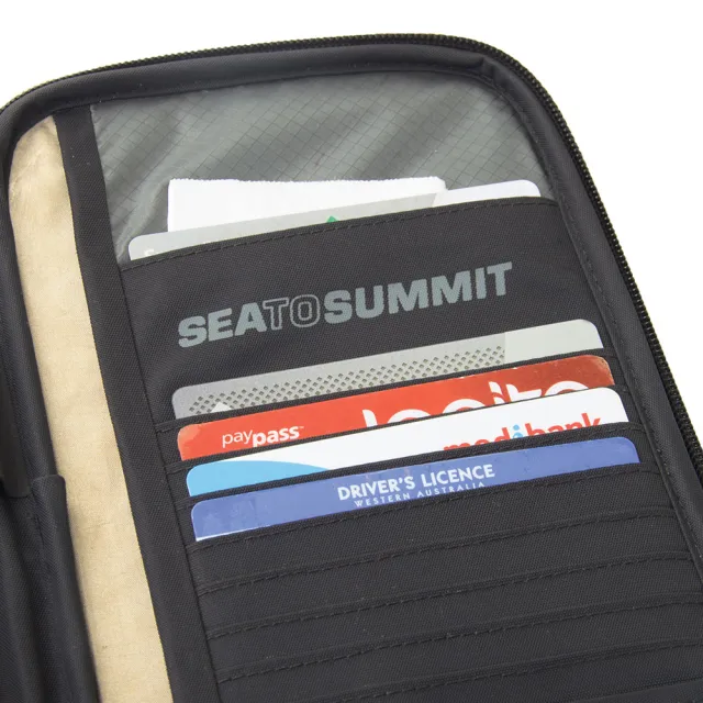 【SEA TO SUMMIT】RFID 旅行用安全錢包 S 灰/黑(防盜/證件包/零錢包/卡夾包/國旅)