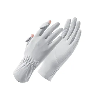 【Future goal居家生活館】冰絲防曬手套 涼感手套 自行車手套 觸屏手套(機車防曬手套 冰絲手套防紫外線)