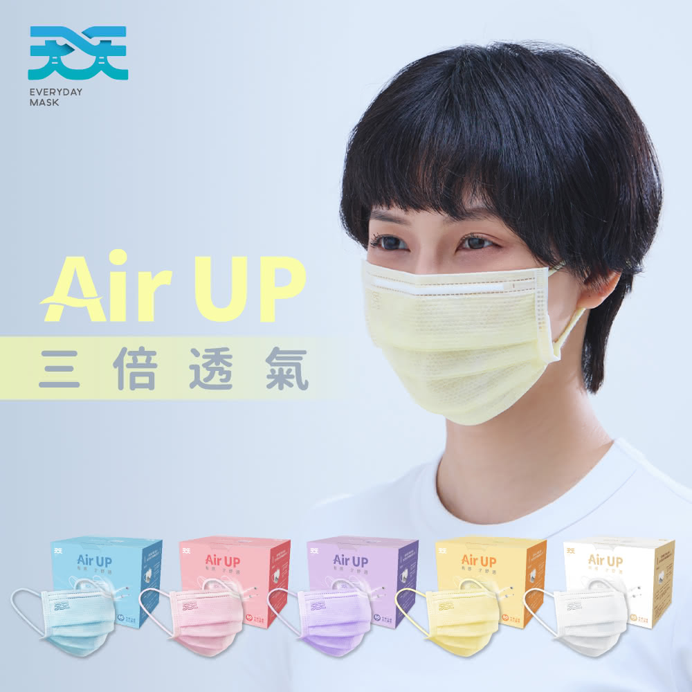 【天天】成人平面醫用口罩 黃色(50入/盒)