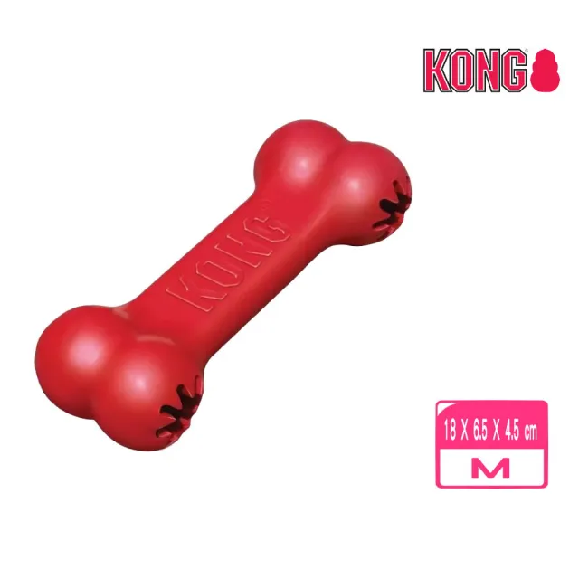 【KONG】Classic Goodie Bone / 紅色狗骨頭益智玩具 M（10011）(寵物玩具)