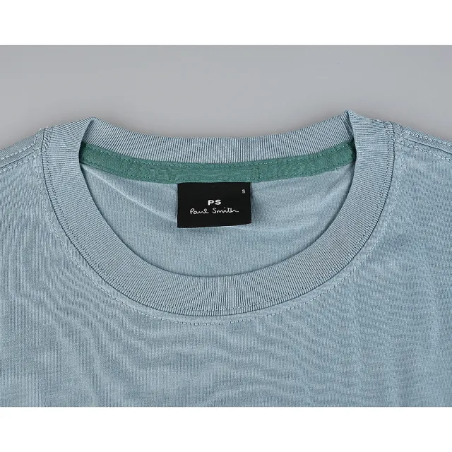 【Paul Smith】Paul Smith 燙印LOGO斑馬立體圈圈純棉短袖T恤(男款/淺藍x多色)