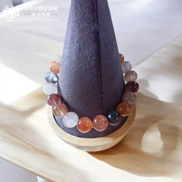 【赫本珠寶】多寶細柔6A級兔毛水晶手鍊(9mm)