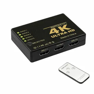 【LineQ】4K2K 高畫質HDMI 5進1出遙控切換器