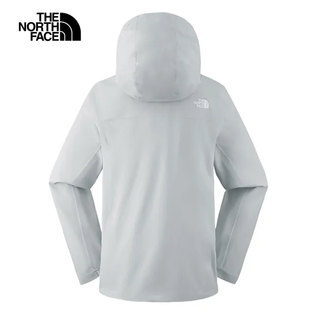 【The North Face 官方旗艦】北面女款灰色DWR防潑水連帽外套｜89Y2A0M