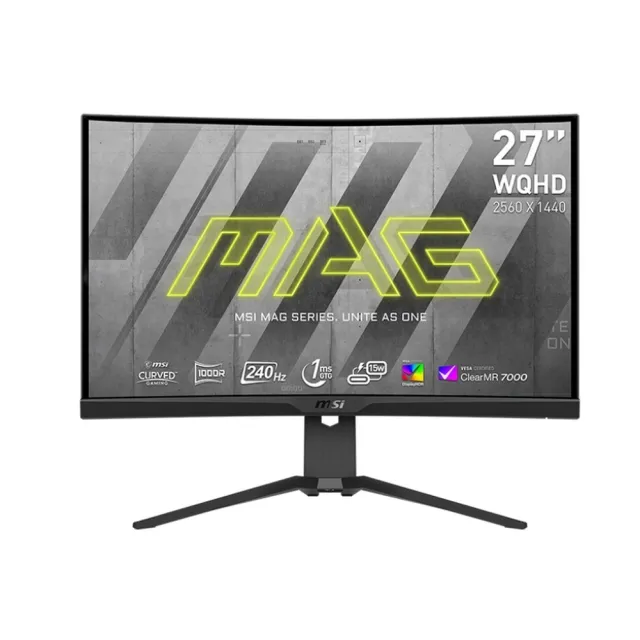 【MSI 微星】MAG 275CQRXF 27型 VA 2K 240Hz 曲面電競螢幕(WQHD/Type C/Adaptive sync/1ms/HDR400/1000R)