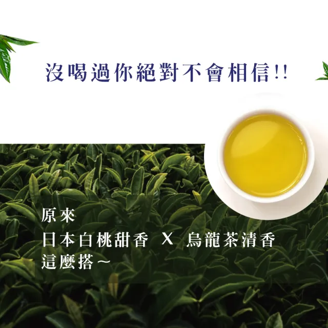 【High Tea 伂橙】白桃烏龍綠茶4gx12入x1袋(香甜白桃果粒、茶包、無糖茶、果茶、果香烏龍、環保茶包)
