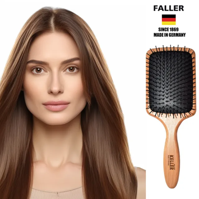 【FALLER 芙樂】德國製原木大型抗糾結氣墊梳(氣墊梳/梳頭按摩美容/雙11)