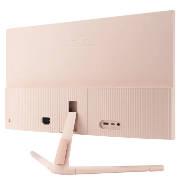 【ASUS 華碩】VU249CFE-P 24型 IPS 100Hz USB-C 護眼螢幕-淡玫瑰(Adaptive-Sync/1ms/低藍光不閃屏)