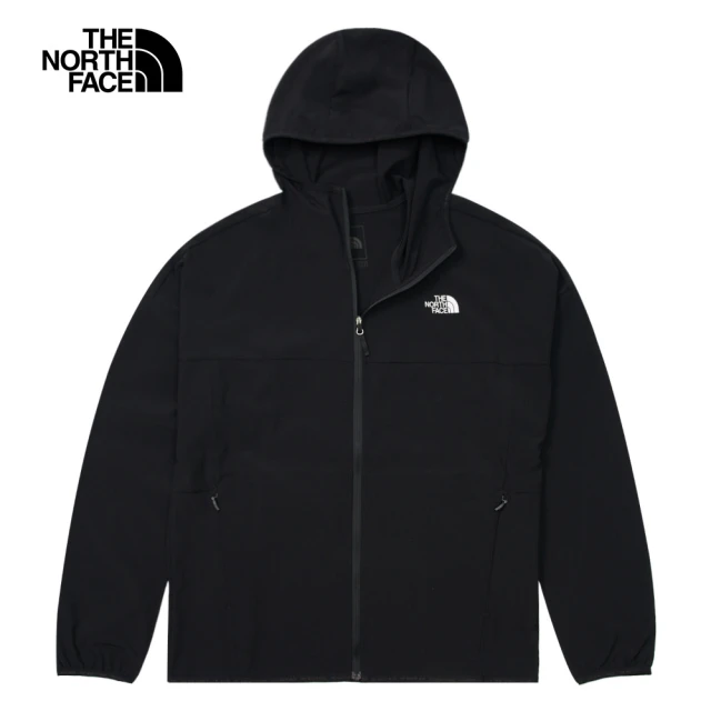 【The North Face 官方旗艦】北面女款黑色DWR防潑水外套｜7WCPJK3(抗UV)