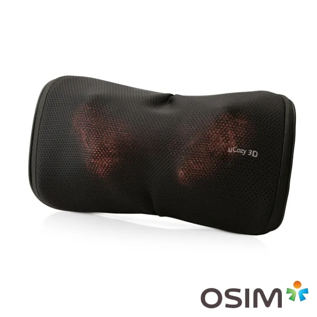 【OSIM】3D巧摩枕-黑色 附車用轉接頭(按摩枕/肩頸按摩/3D揉捏/溫熱功能/OS-288)