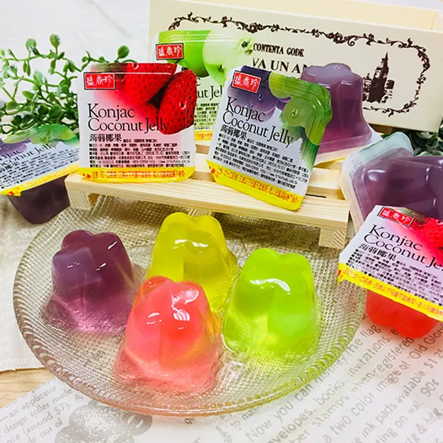 【盛香珍】蒟蒻椰果果凍量販包X5包組(零卡果凍/綜合/荔枝-內約27顆-口味任選)中元普渡/拜拜/澎派
