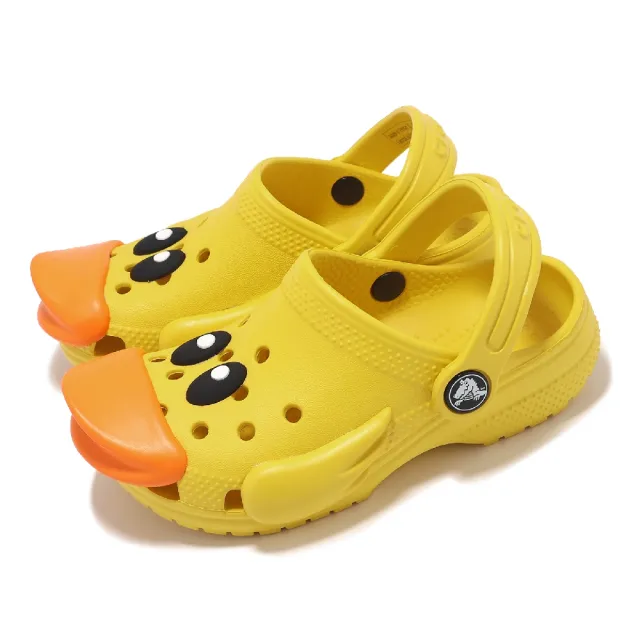 【Crocs】洞洞鞋 Classic I AM Rubber Ducky T 小童 向日葵 經典小鴨子克駱格(21001775Y)