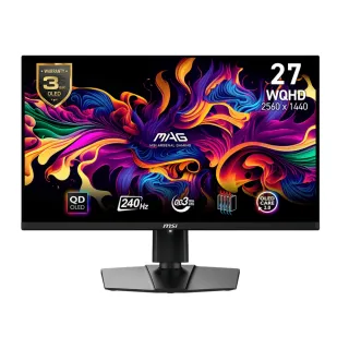 【MSI 微星】MAG 271QPX E2 27型 QD-OLED 2K 240Hz 電競螢幕(WQHD/Type C/Adaptive sync/0.03ms/HDR400)