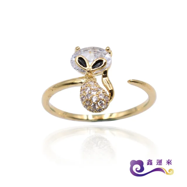 【鑫運來】◎晶鑽貓咪造型戒指
