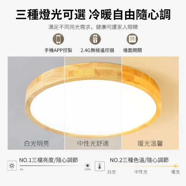 【聚美照明】led全光譜吸頂燈 防藍光護眼燈 50CM 5500lm 智能高亮款(吸頂燈/實木吸頂燈/無極調光調色)