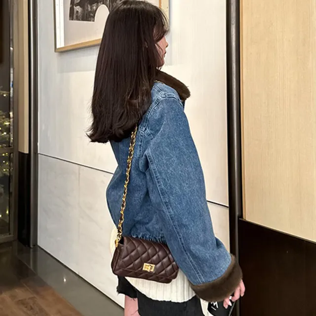 【MoonDy】雙11 包包 包包 牛皮小香包 女生側背包 高級感包包 真皮包包 女包 小香風包包 鏈條包