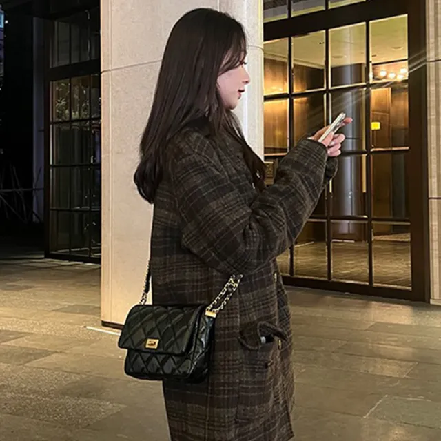【MoonDy】雙11 包包 包包 牛皮小香包 女生側背包 高級感包包 真皮包包 女包 小香風包包 鏈條包