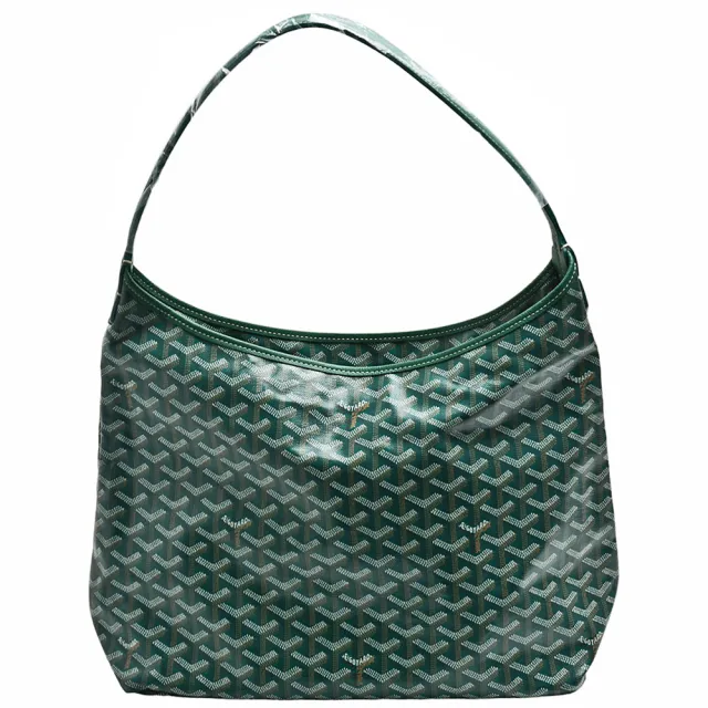 【GOYARD 高雅德】經典HOBO BAG系列印花防水帆布單肩購物包(綠色)『entrupy安心購』