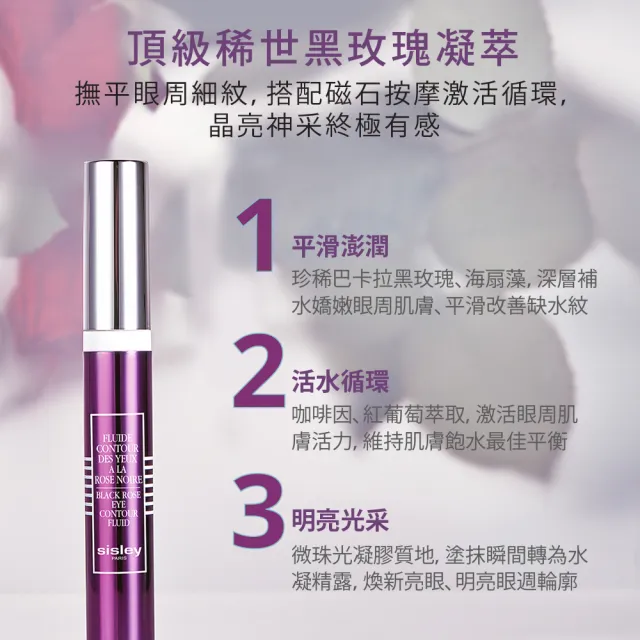 【Sisley 希思黎】官方直營 黑玫瑰亮眼水凝精露 14ml(一抹激活亮眼/告別眼周暗沉)