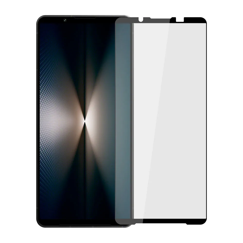 【YADI】SONY Xperia 1 VI 6.5吋 水之鏡 AGC全滿版手機玻璃保護貼(滑順防汙塗層 靜電吸附 滿版黑)